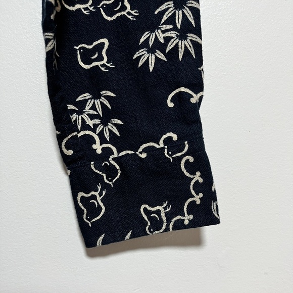 Club Monaco Navy Bird Print Slim Fit Shirt Size S - Picture 8 of 9